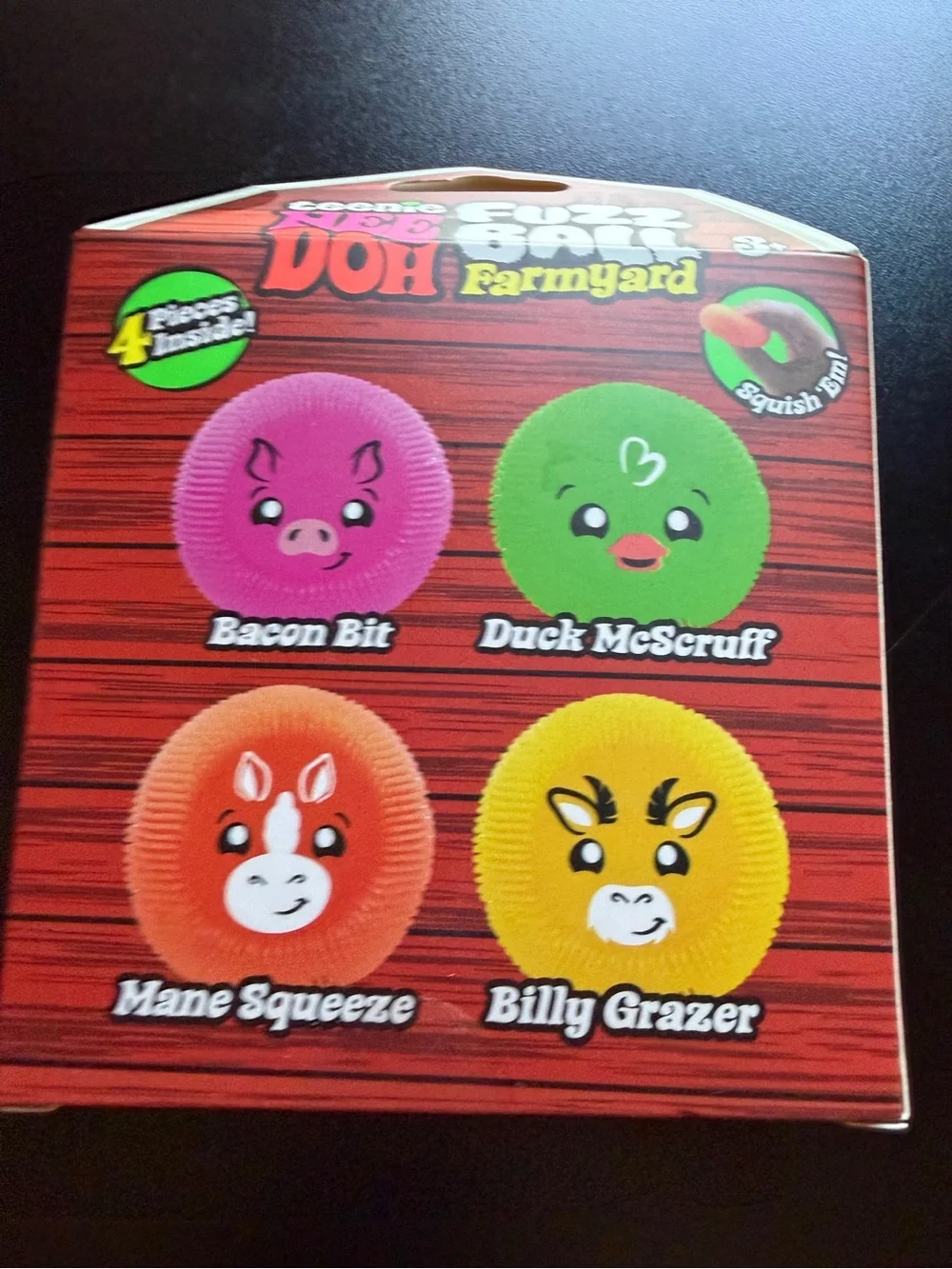 New Nee Doh Teenie Fuzz Ball Farmyard Squishy Toy 4 pack Tractor Supply Rare